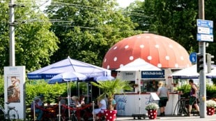 Der Vorfall ereignete sich direkt neben dem Milchpilz.