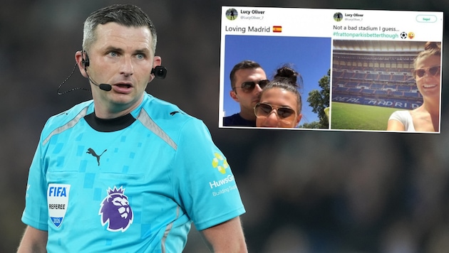 Sind Schiedsrichter Michael Oliver und seine Ehefrau Lucy „Fans“ von Madrid?