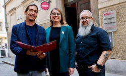 Max Pratter, Martha Ortner und Gregor Hoffmann berichteten am Dienstag von der schwierigen Lage ...