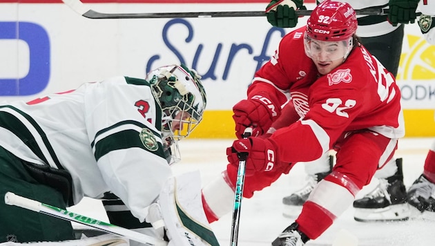 Detroit-Red Wings-Stürmer Marco Kasper steht vor seiner dritten Eishockey-Saison in der NHL.