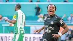 Endlich! Seedy Jatta beendete gegen Rapid nach 18 Spielen seine Torflaute.