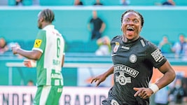 Endlich! Seedy Jatta beendete gegen Rapid nach 18 Spielen seine Torflaute.