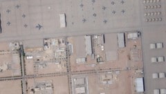 Ein russischer Satellit fotografierte die Prince Sultan Air Base in Saudi-Arabien (Bild), das ...