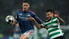 Zur Viertelfinal-Halbzeit liegt Arsenal gegen Sporting Lissabon voran ...