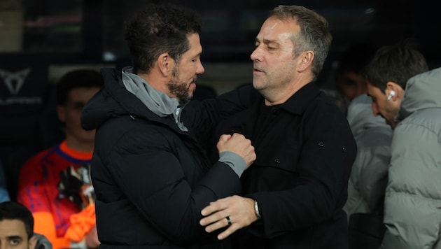 Diego Simeone (l.) gastiert heute bei Hansi Flick (r.).