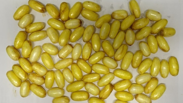 Der Verdächtige hatte Dutzende Päckchen in seinem Magen.