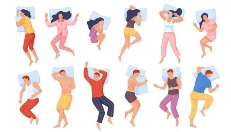 20–80 Mal pro Nacht verändern wir unsere Schlafposition.