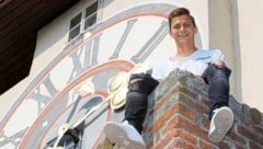 Stefan Hierländer kurz nach seinem Wechsel zu Sturm am Grazer Uhrturm 