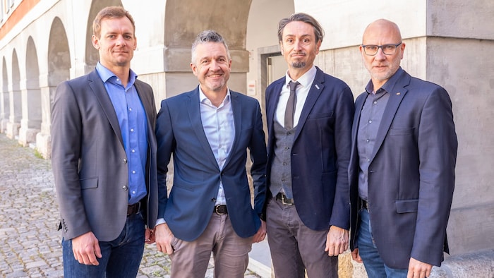 Experten der Sozialpartner machen sich für den Bau einer dritten Tunnelröhre stark – von links ...