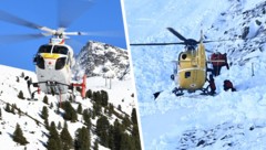 Nach dem Lawinenabgang lief ein Großeinsatz an. Auch mehrere Hubschrauber waren vor Ort.