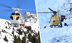 Nach dem Lawinenabgang lief ein Großeinsatz an. Auch mehrere Hubschrauber waren vor Ort.