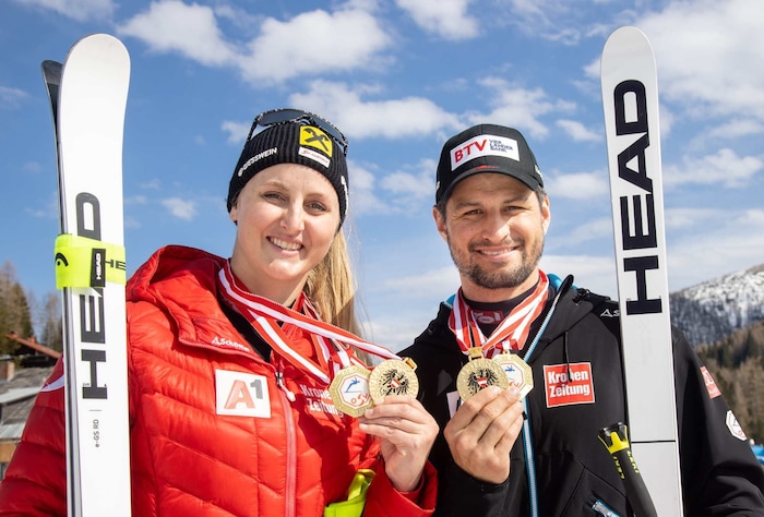 In 2023, there was a Vorarlberg downhill double victory in Hinterstoder by Nina Ortlieb and ...