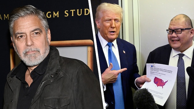 George Clooney, der mittlerweile französischer Staatsbürger ist, wird nach Kritik an Trump von ...