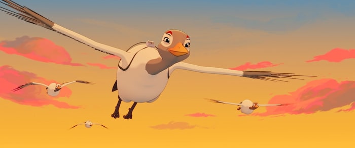 Die Kraniche machen sich auf den Weg in den Süden.