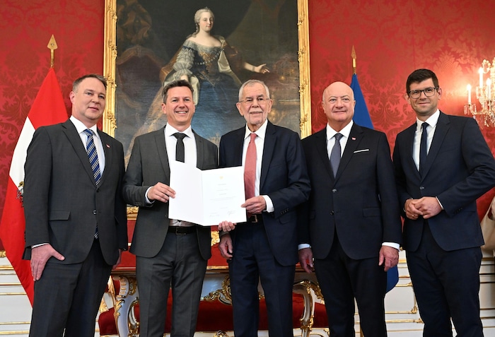 Daniel Fellner wurde am Mittwoch als Landeshauptmann von Kärnten angelobt.