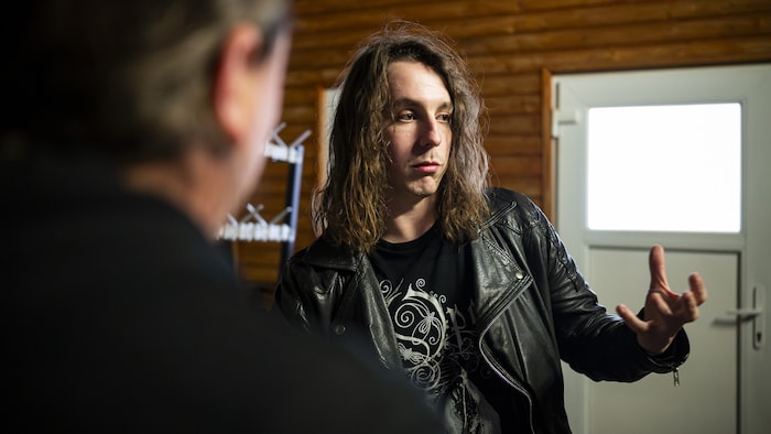 McBain im Gespräch mit „Krone“-Redakteur Fröwein.