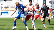 Hartbergs Stabilisator Benjamin Markus (l.) brennt auf seinen ersten Sieg gegen Sturm.