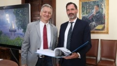 Der Grazer Finanzstadtrat Manfred Eber (links) mit Finanzdirektor Johannes Müller. 