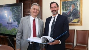 Der Grazer Finanzstadtrat Manfred Eber (links) mit Finanzdirektor Johannes Müller. 