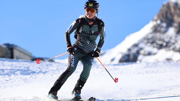 Skibergsteigerin Sarah Dreier kürte sich heuer zur Europameisterin.