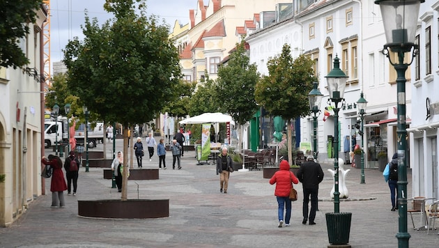 Ein Paradies für Fußgänger: Die FUZO in Eisenstadt.