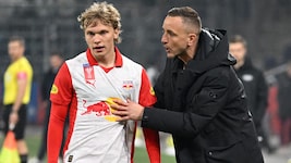 Frans Krätzig (li.) mit Trainer Daniel Beichler.