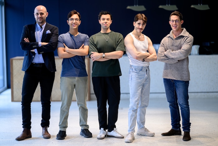 Sympathisches Quintett: Nicholas Tamagna, Dennis Orellana, Bruno de Sá, Maayan Licht und Jake ...