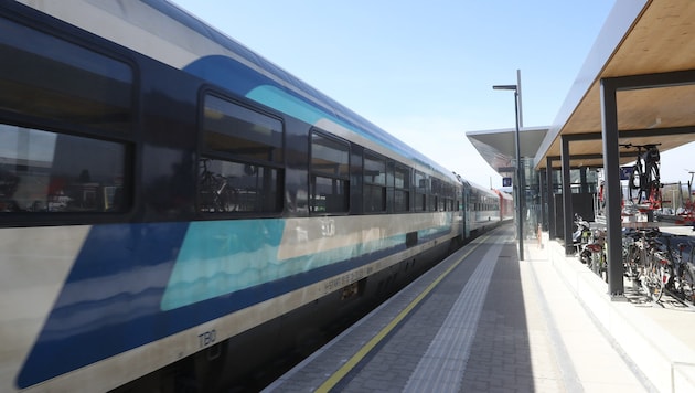 Der neue Bahnhof in Raaba