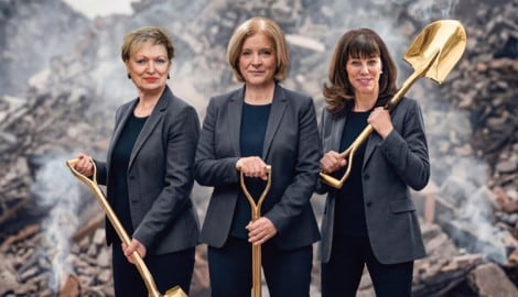 Eine Illustration mit großer Symbolkraft: Karin Bergmann (73), Ingrid Thurnher (63) und Martha ...