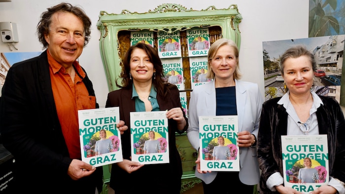 Bilanz über die Grüne Regierungsbeteiligung (v. l.) mit Christian Hlade (Weltweitwandern), ...