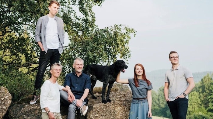 Helga und Reinhard mit den Kindern Sophie, Franz und Johannes.