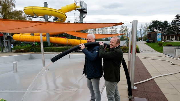 Vizebürgermeister Florian Kreibich bekommt Unterstützung von Matthias Krispler von den ...