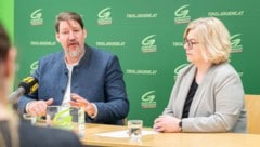 Thomas Waitz und Petra Wohlfahrtstätter in Innsbruck.