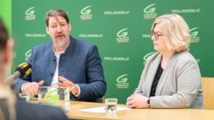 Thomas Waitz und Petra Wohlfahrtstätter in Innsbruck.