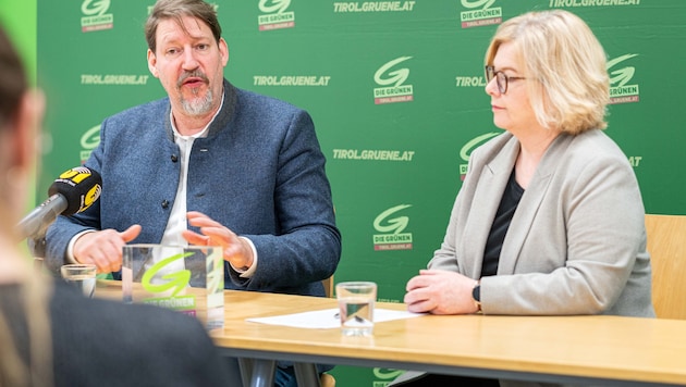 Thomas Waitz und Petra Wohlfahrtstätter in Innsbruck.