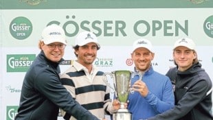 Die steirischen Golf-Asse Fabian Lang, Niklas Regner, Lukas Nemecz und Jakob Lotschak (v. l.)