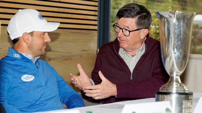 Steiermarks Verbandspräsident Dr. Kurt Klein (re.) im Gespräch mit Lukas Nemecz.