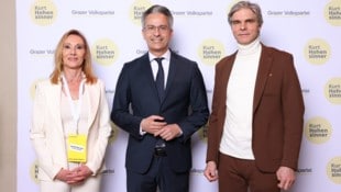 Die ÖVP setzt neben Hohensinner (Mitte) auf Ex-NEOS-Gemeinderätin Sabine Reininghaus und ...