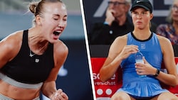 Anastasia Potapova feiert ihren Sieg gegen Lilli Tagger