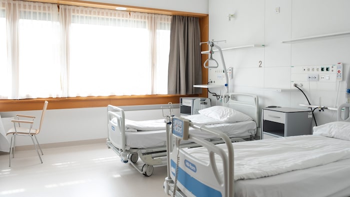 Ein Zimmer in der am Freitag neu eröffneten Pneumologie in Bruck/Mur.