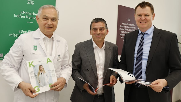 Die Kages-Spitze: Gerhard Stark, Peter Umundum und Ulf Drabek (von links)