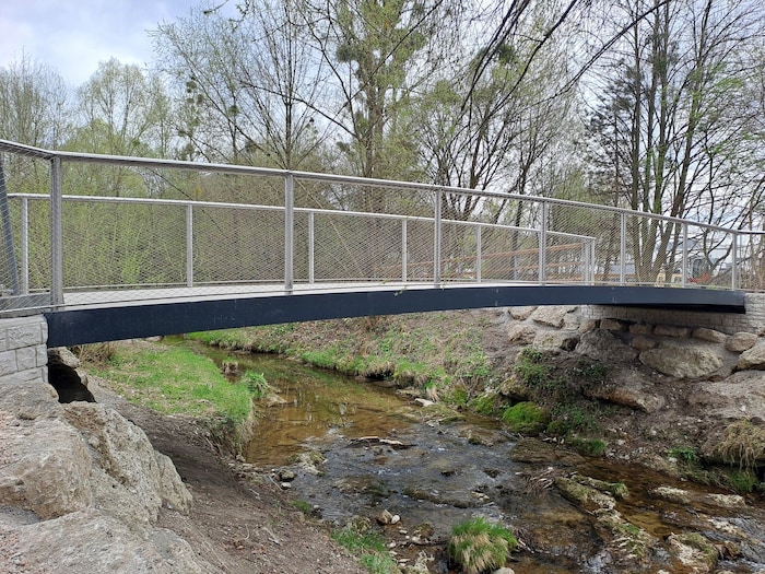 So sieht die neue Brücke in der Stadt Salzburg aus