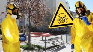 Szenen wie in der bekannten amerikanischen TV-Serie „Breaking Bad“ mit zwei Drogen-Köchen in der ...