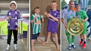 Lucas (12), die Brüder Lean (9) und Ben (10) sowie der 16-jährige Pascal (v. li. n. re.) warten ...