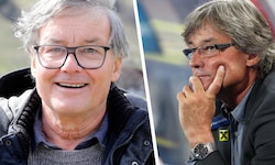 Didi Constantini wenige Jahre vor seinem Tod (links) und als ÖFB-Teamchef bei einem Spiel ...