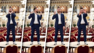 Peter Kraus schwingt das Tanzbein.