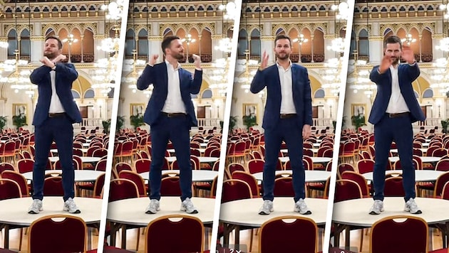 Peter Kraus schwingt das Tanzbein.