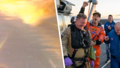 Jubelbilder nach der Landung.