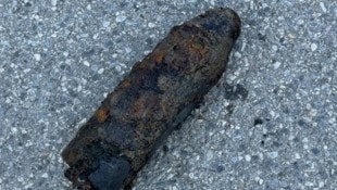 Diese Granate wurde aus dem Donaukanal „gefischt“.