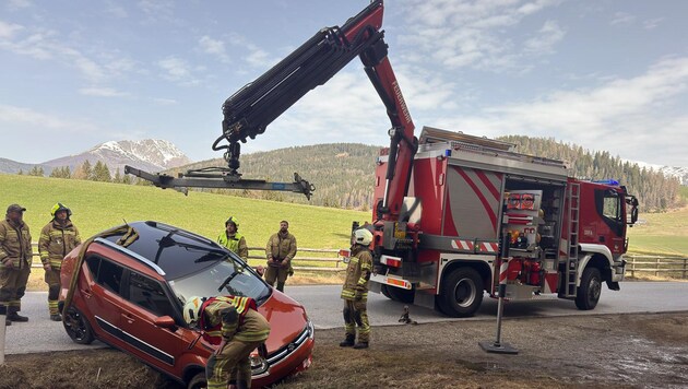 Die Feuerwehr rückte zur Bergung aus.